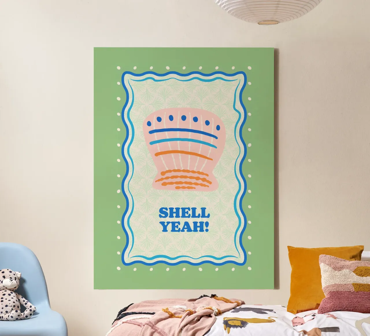Shell yeah! tela con Cornice a cassetta da Studio Birchwood
