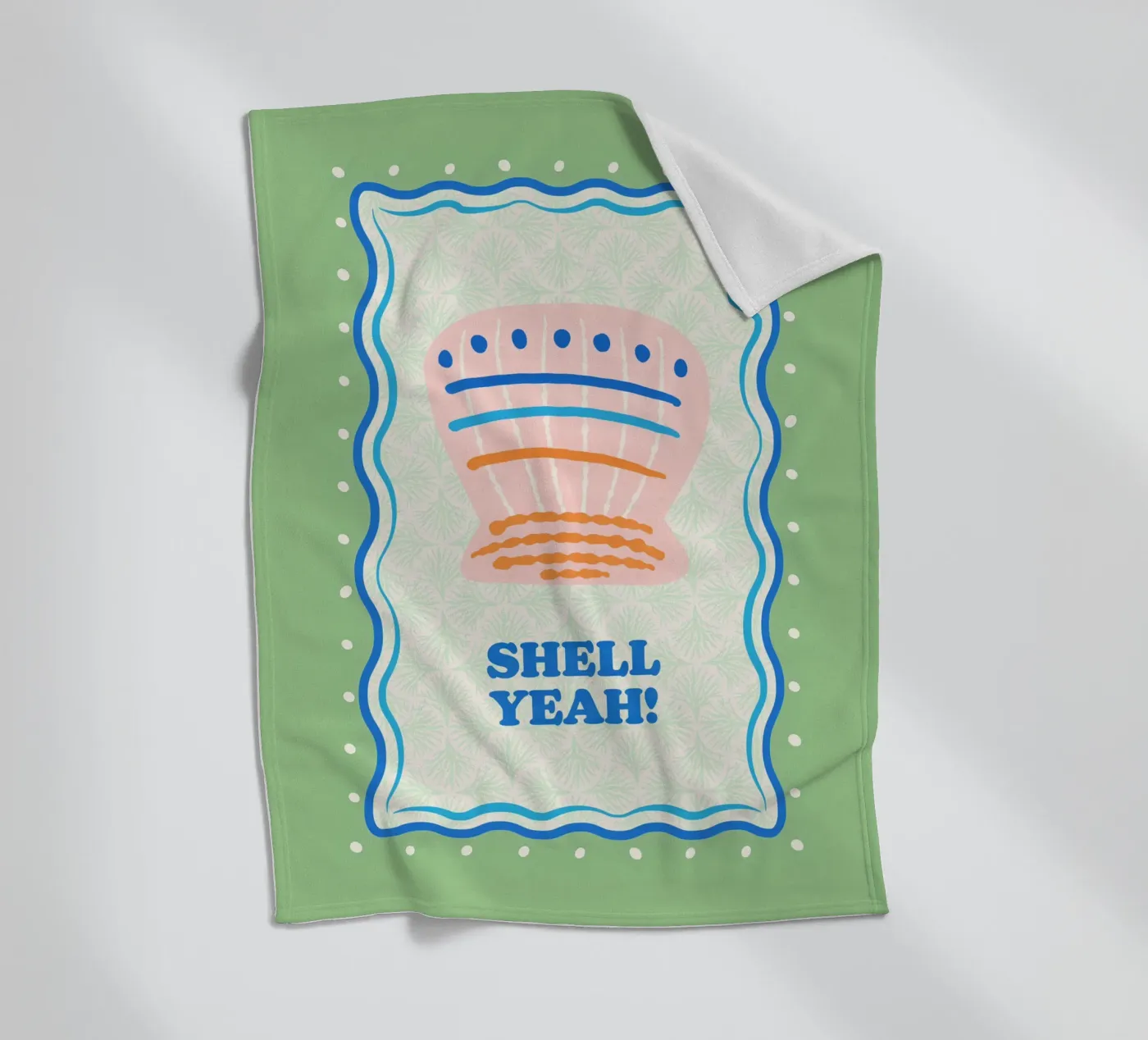 Shell yeah! fleece blanket by Studio Birchwood