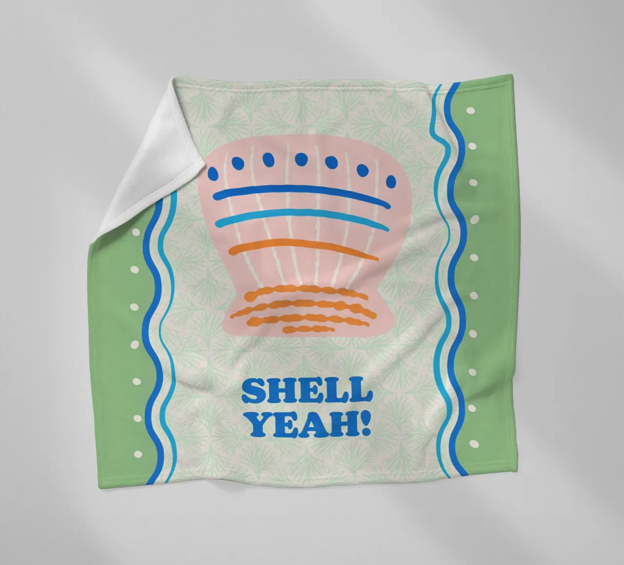 Shell yeah! fleecedeken van Studio Birchwood