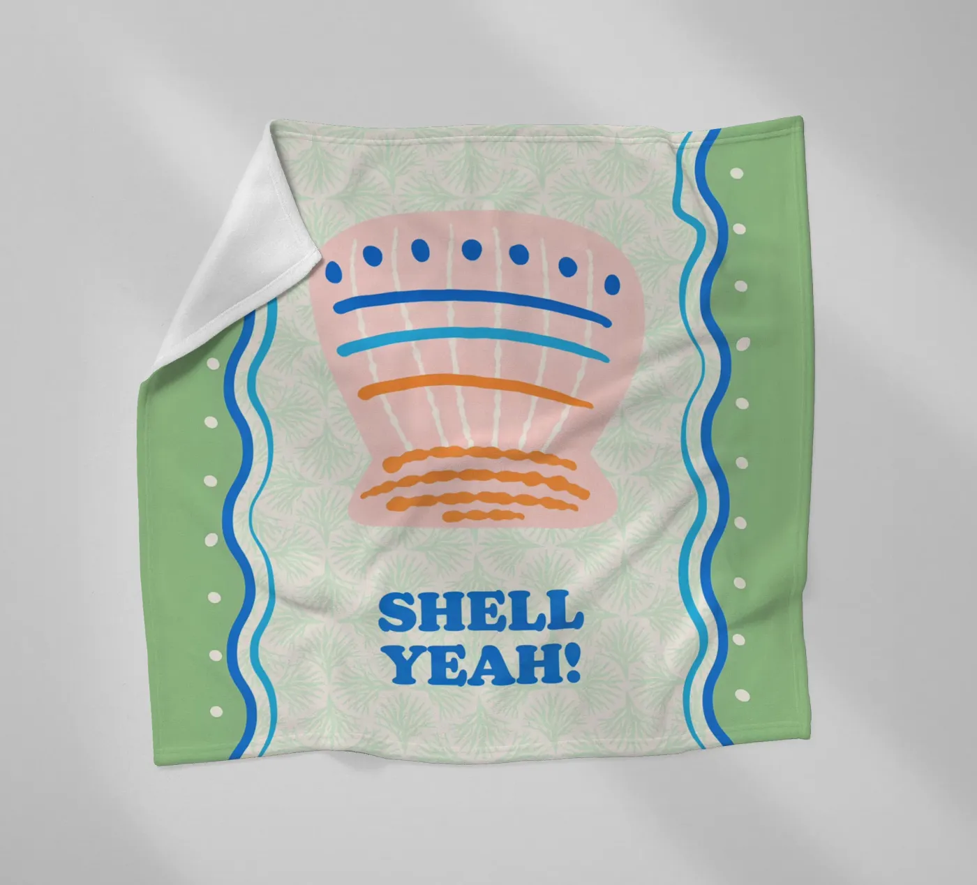 Shell yeah! fleece blanket by Studio Birchwood