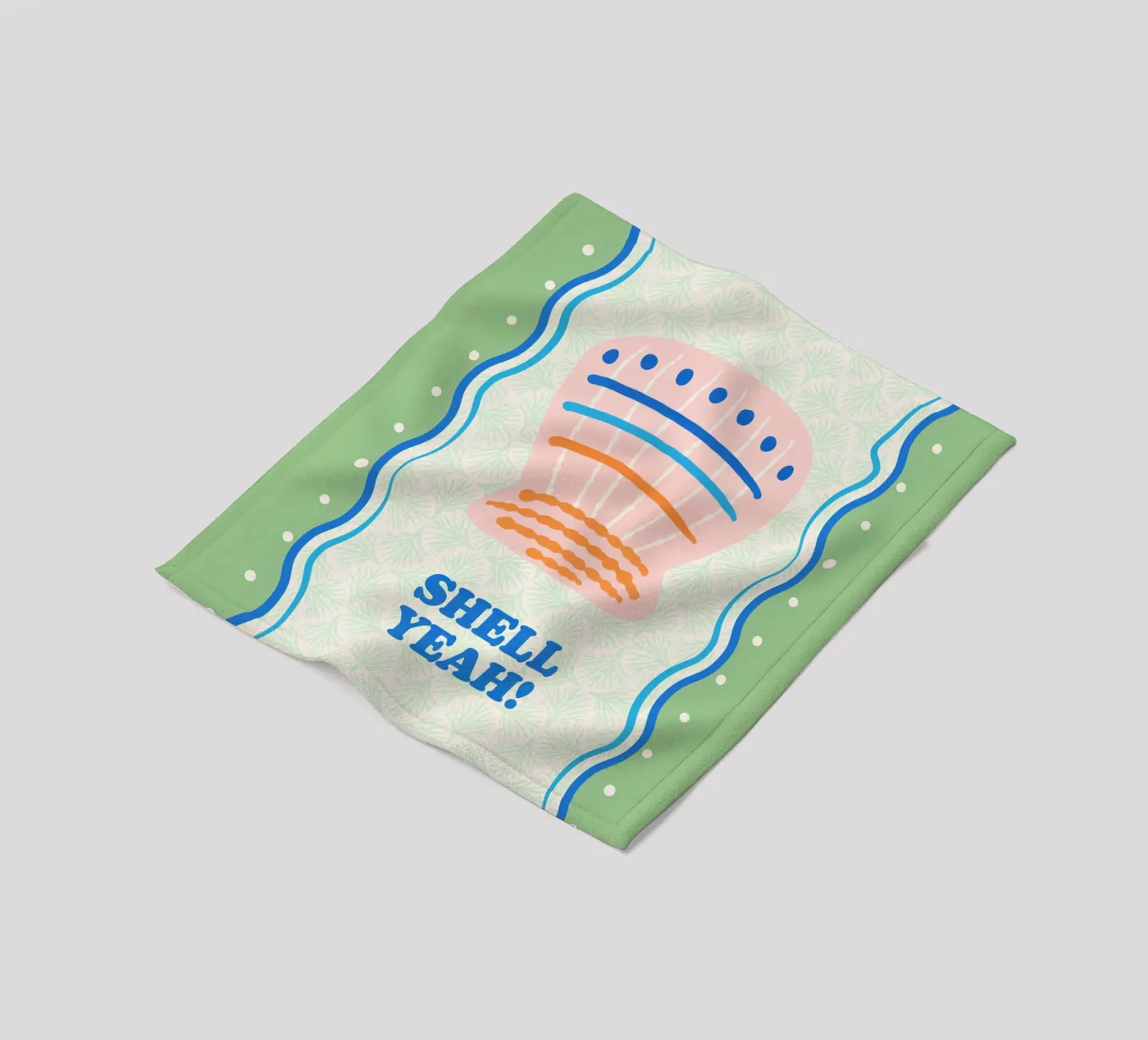 Shell yeah! fleece blanket by Studio Birchwood