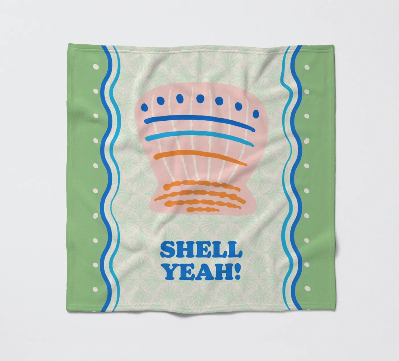 Shell yeah! fleece blanket by Studio Birchwood