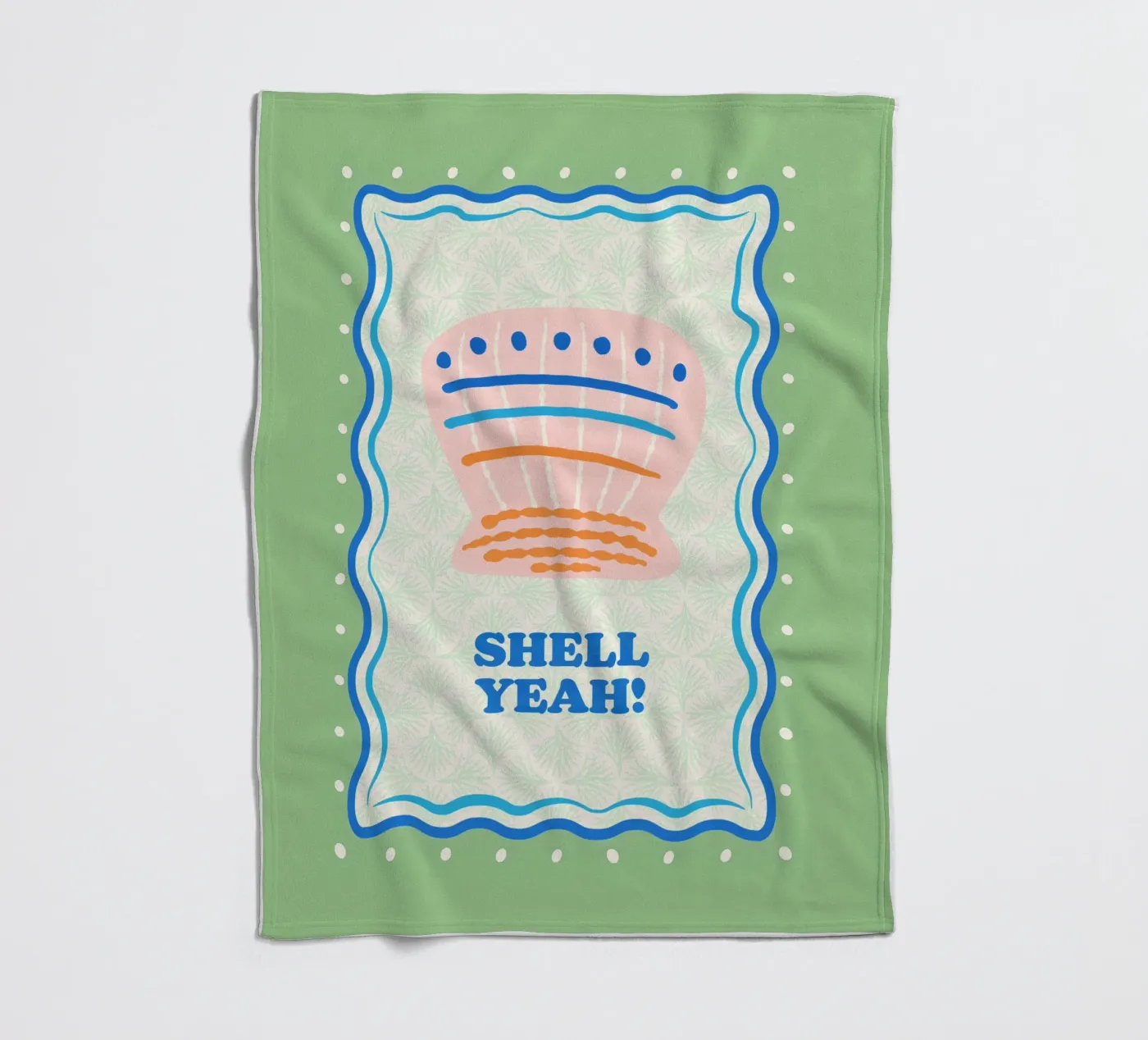 Shell yeah! fleece blanket by Studio Birchwood