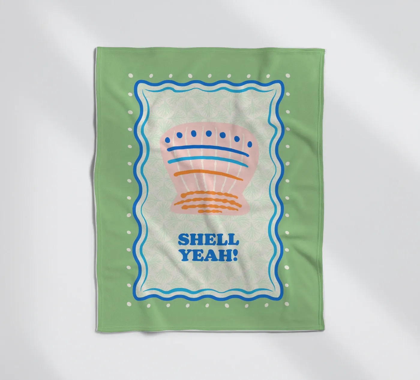 Shell yeah! fleece blanket by Studio Birchwood