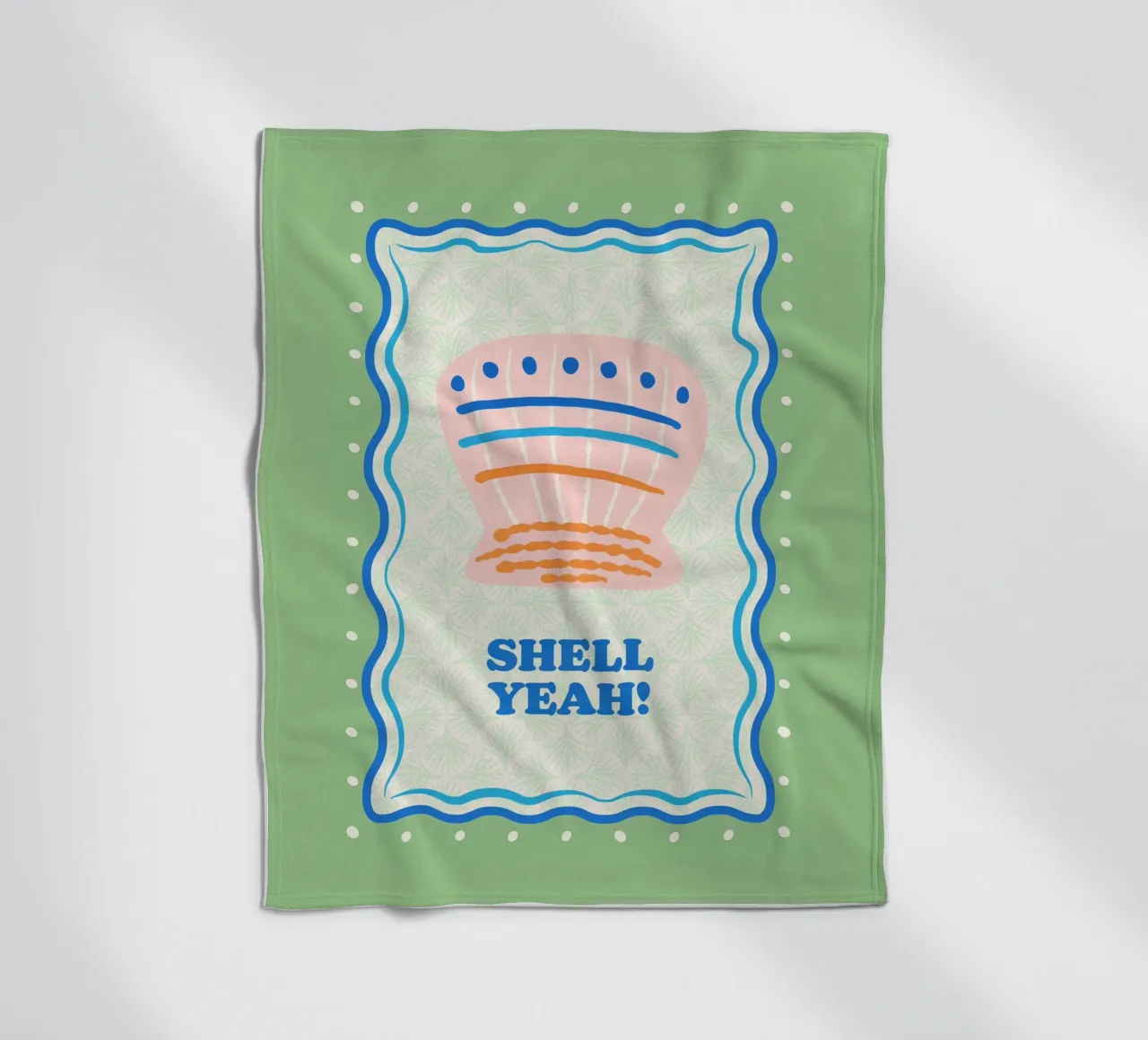 Shell yeah! fleecedeken van Studio Birchwood