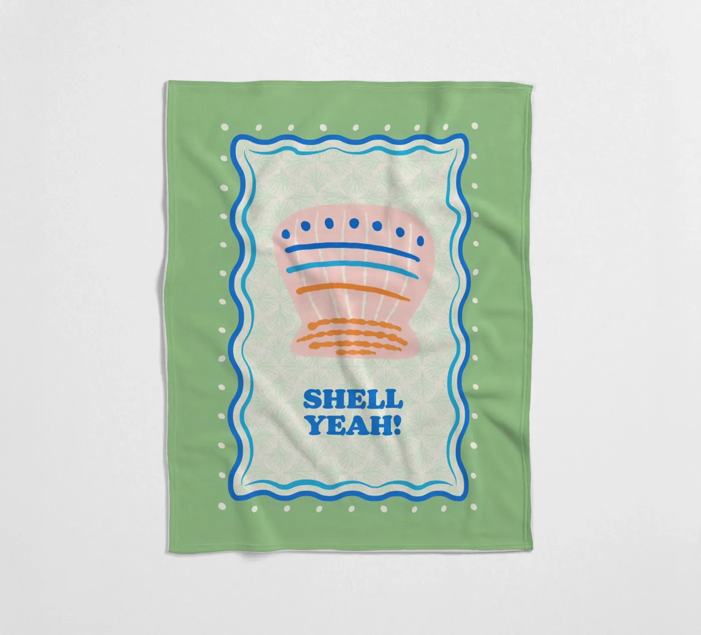 Shell yeah! fleece blanket by Studio Birchwood