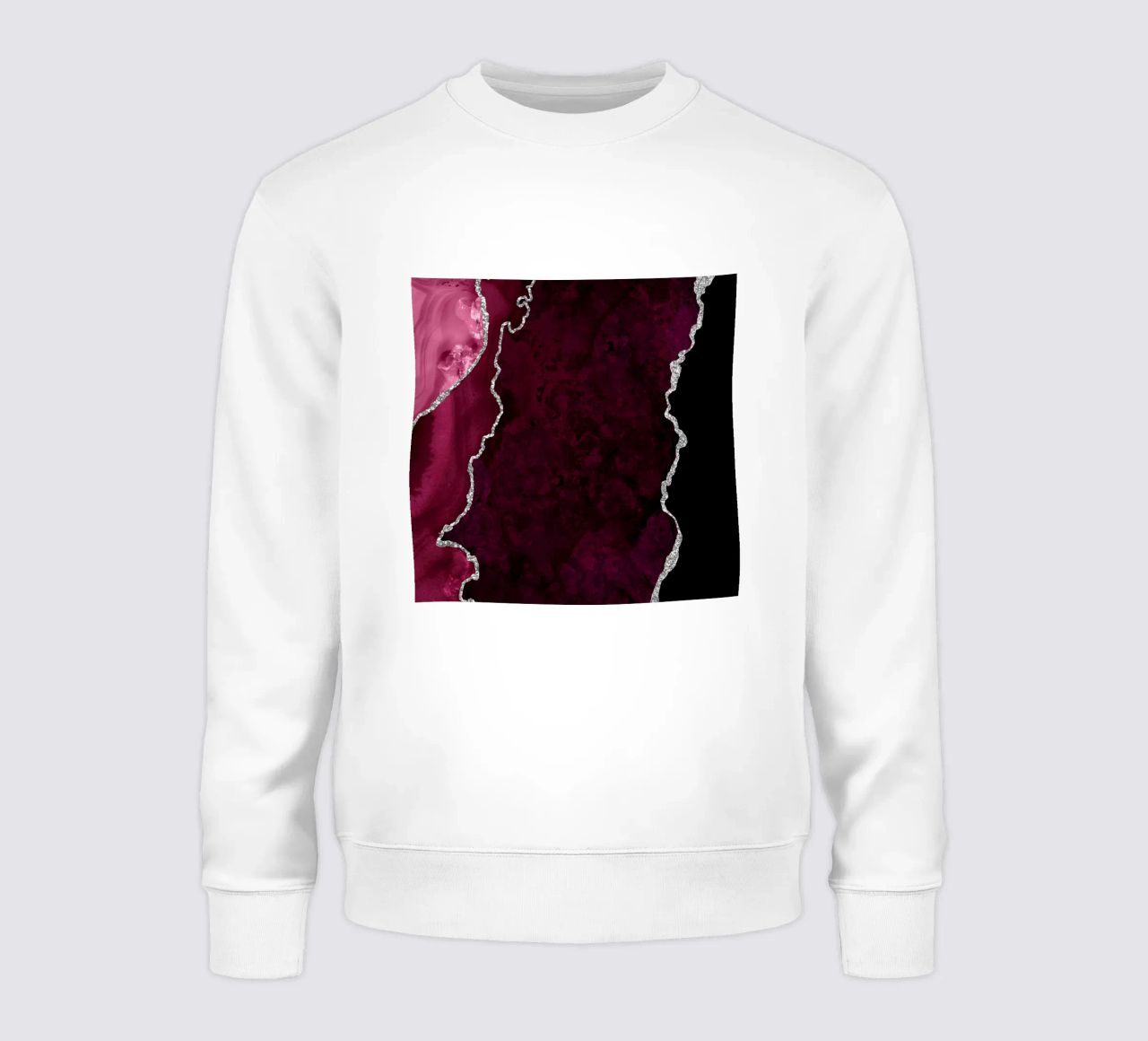 Agata bordeaux e argento Texture 01 felpa da Gemstone Textures