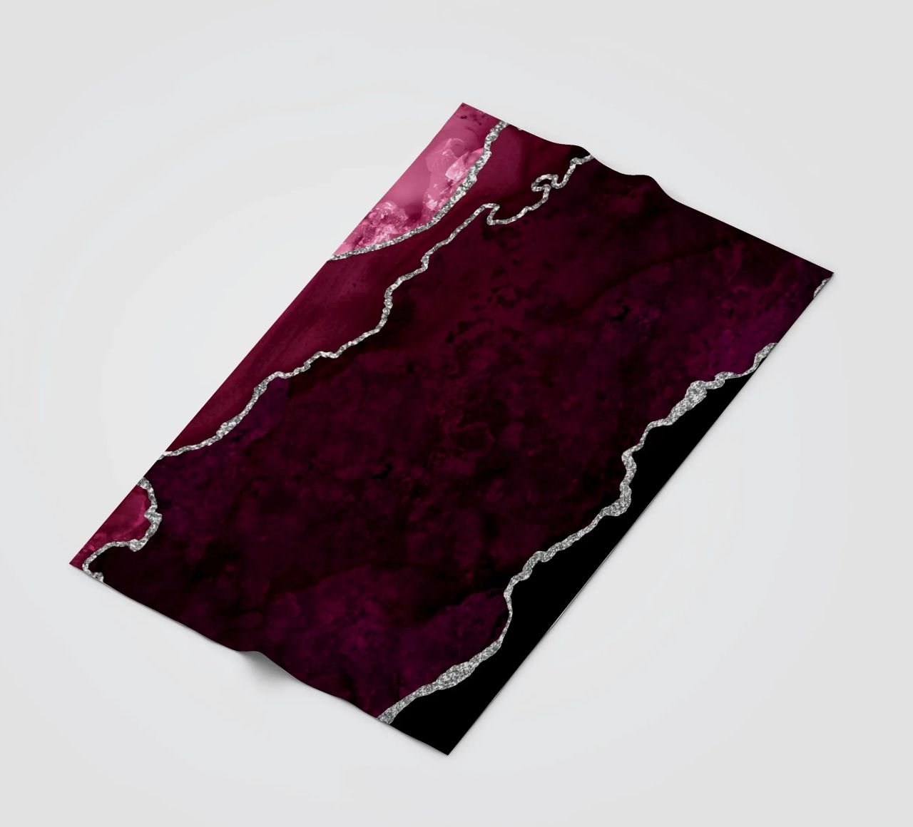 Agata bordeaux e argento Texture 01 coperta in pile da Gemstone Textures