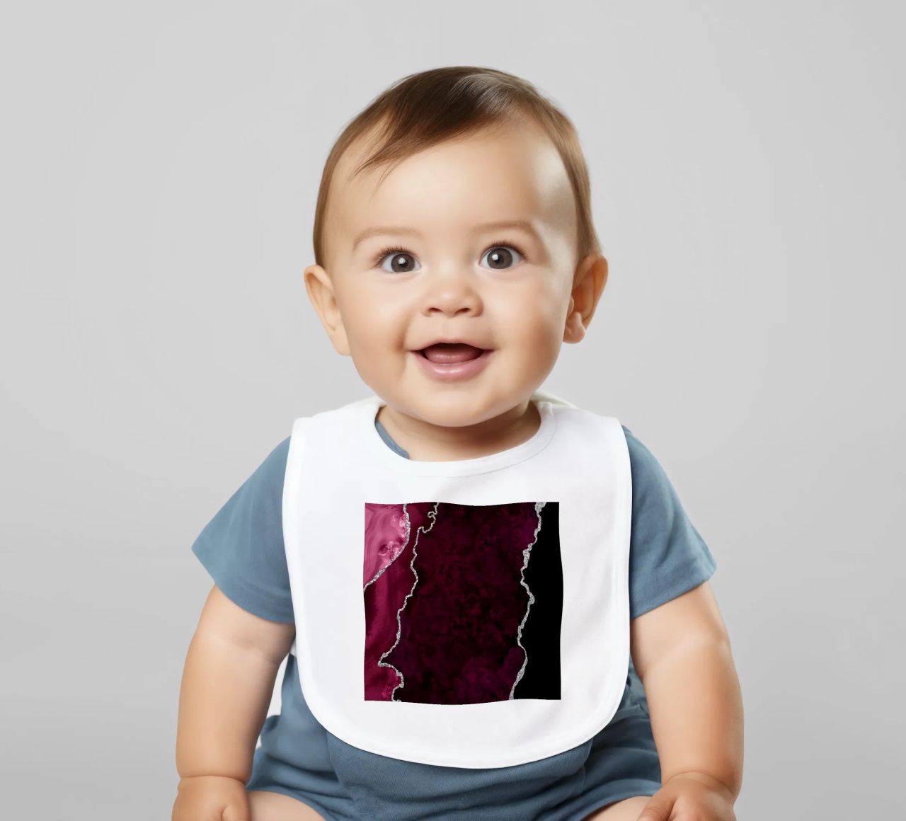 Agata bordeaux e argento Texture 01 bavaglino da Gemstone Textures