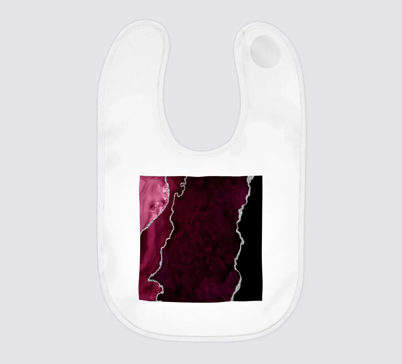 Bourgogne & Agate argentée Texture 01 bavoir de Gemstone Textures