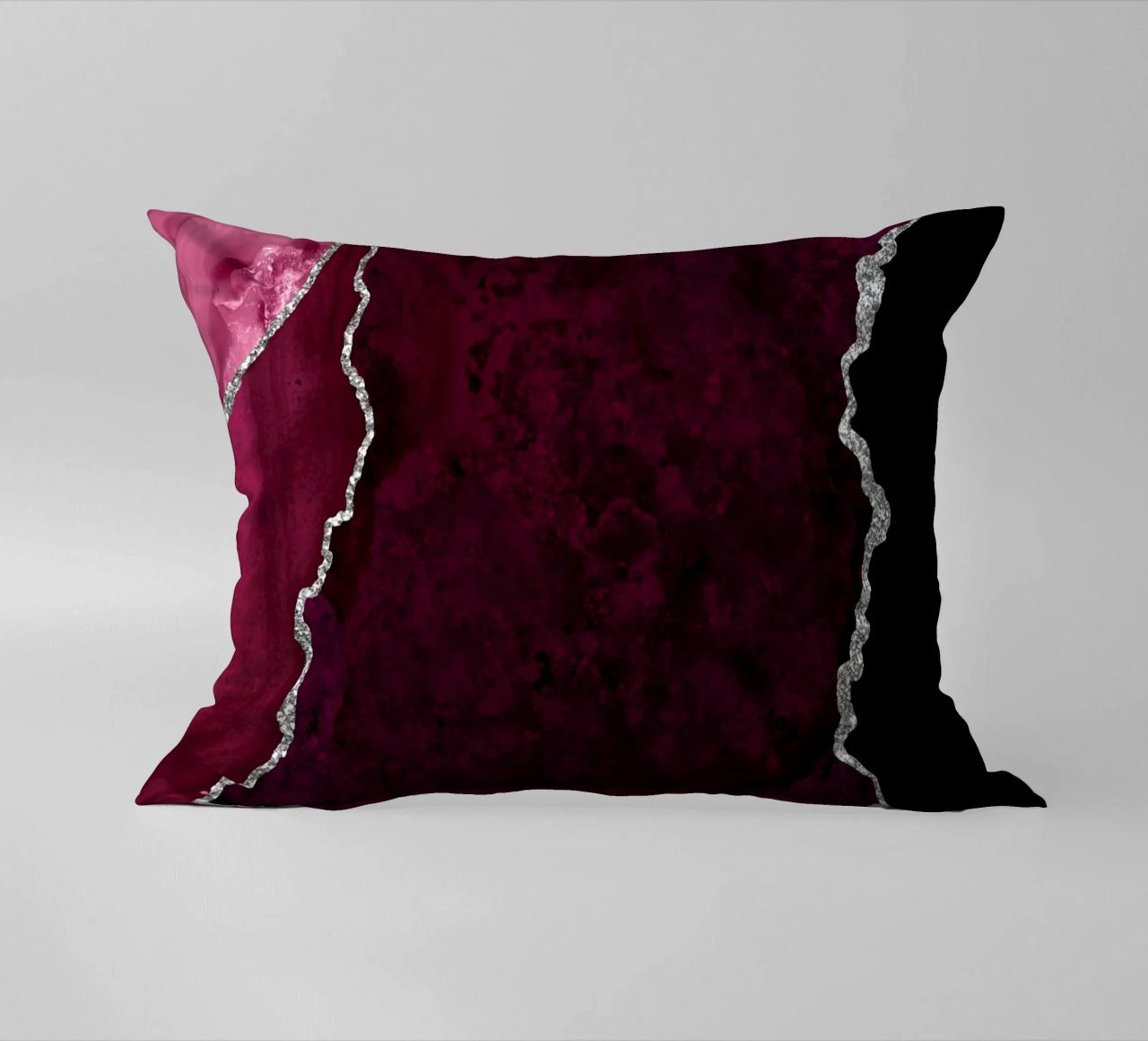 Agata bordeaux e argento Texture 01 cuscino da Gemstone Textures