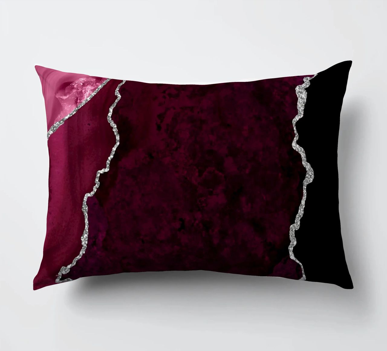 Agata bordeaux e argento Texture 01 cuscino da Gemstone Textures