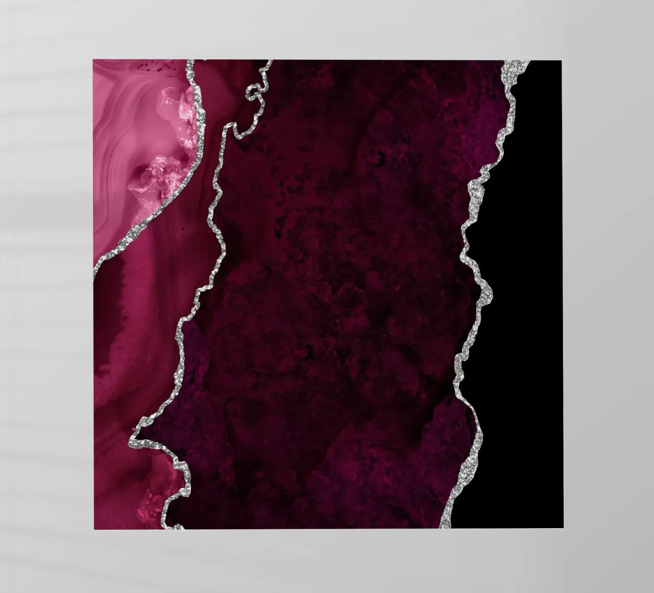 Burgunder & Silber Achat Textur 01 Backlit Folie von Gemstone Textures