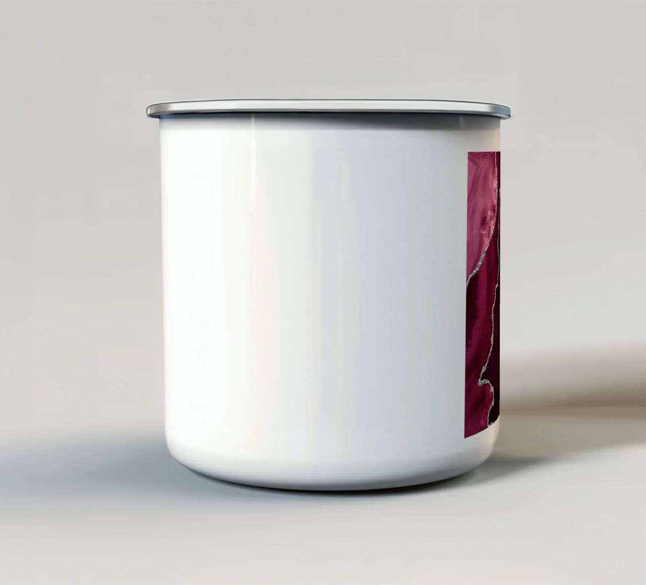 Agata bordeaux e argento Texture 01 tazza in smalto da Gemstone Textures