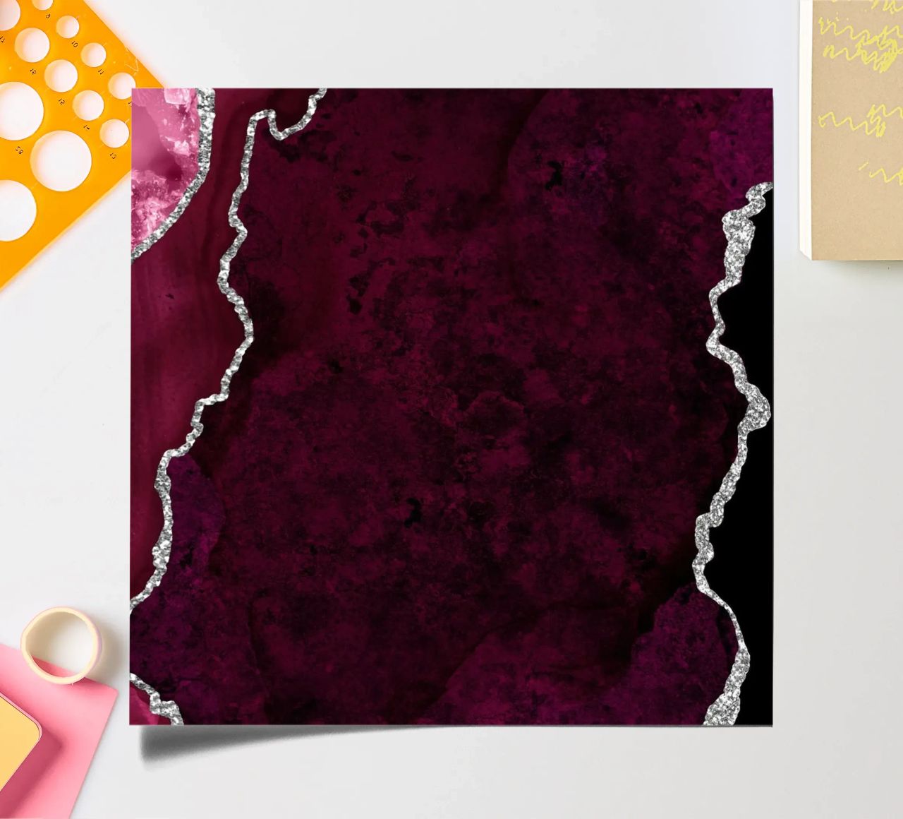 Agata bordeaux e argento Texture 01 foglio adesivo da Gemstone Textures