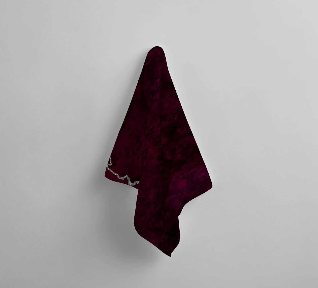 Agata bordeaux e argento Texture 01 asciugamano da bagno da Gemstone Textures