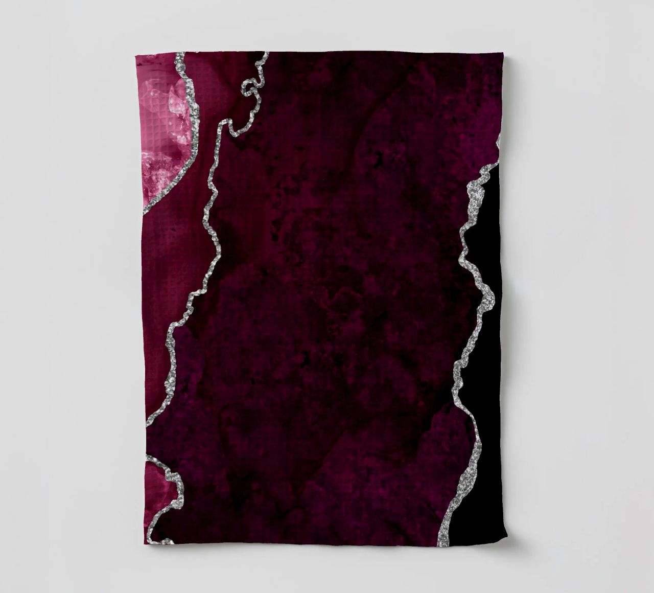 Agata bordeaux e argento Texture 01 canovaccio da cucina da Gemstone Textures