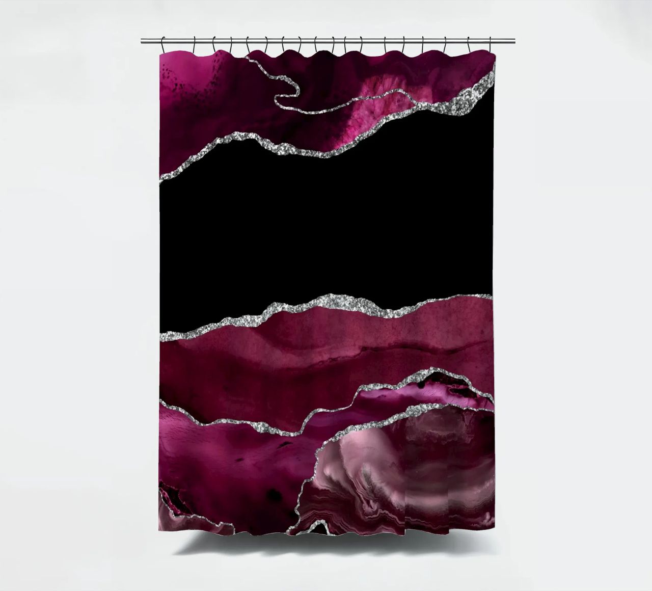 Agata bordeaux e argento Texture 02 tenda da doccia da Gemstone Textures