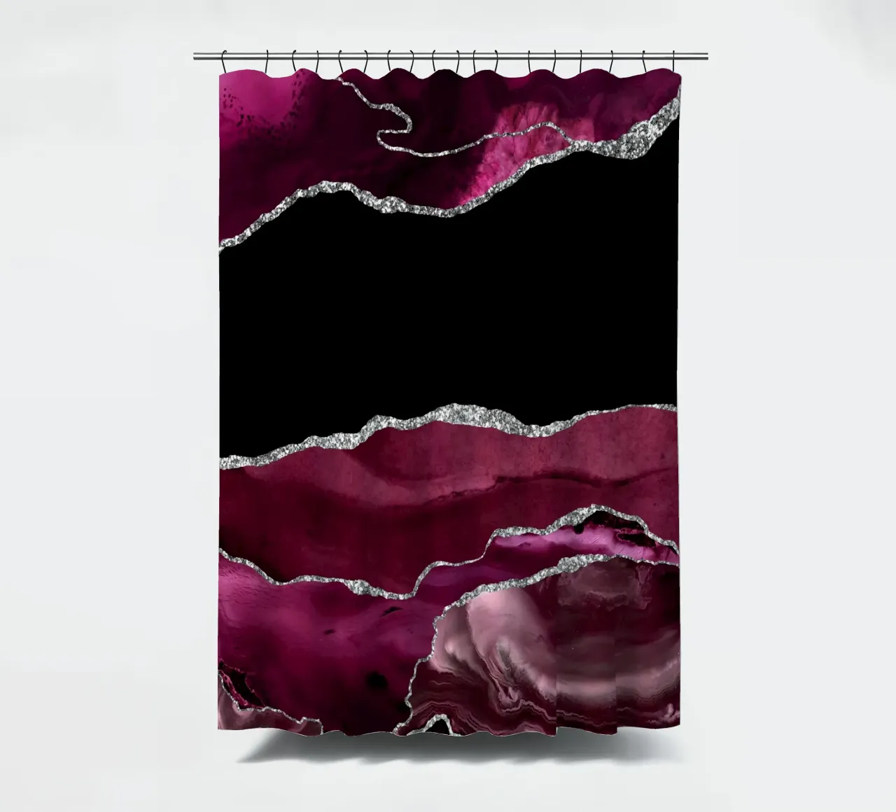 Agata bordeaux e argento Texture 02 tenda da doccia da Gemstone Textures