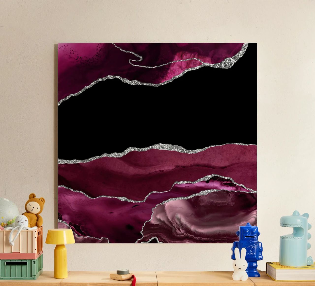 Agata bordeaux e argento Texture 02 plexiglass da Gemstone Textures