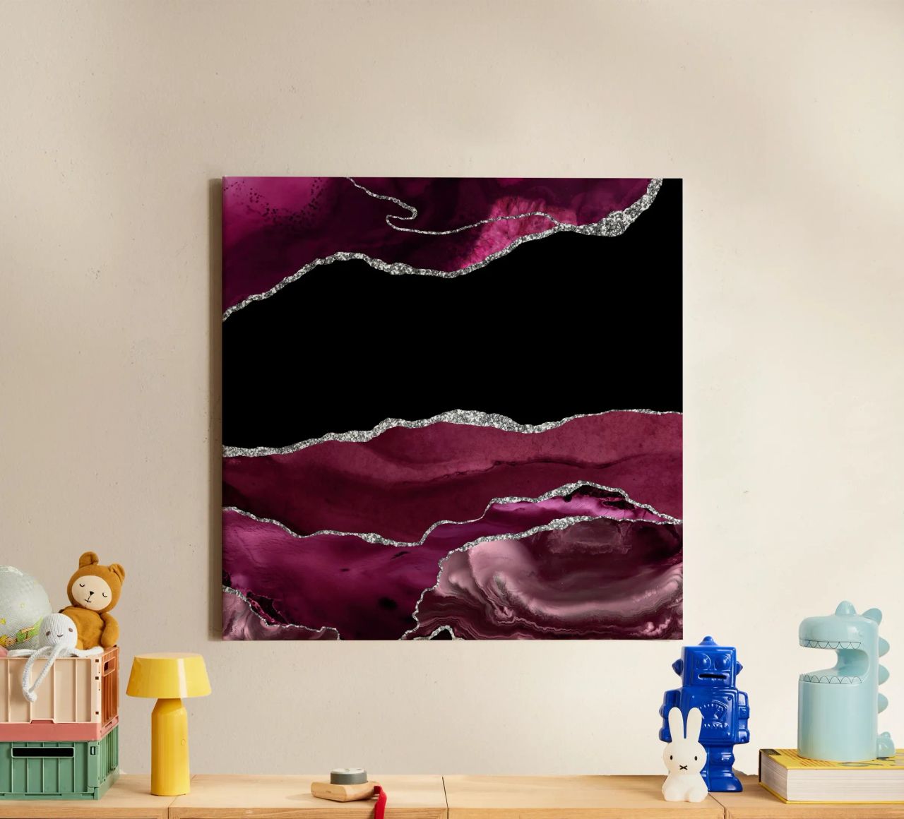 Agata bordeaux e argento Texture 02 tela da Gemstone Textures