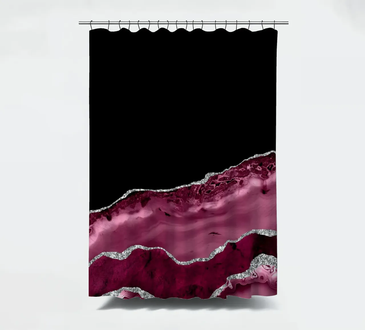 Agata bordeaux e argento Texture 03 tenda da doccia da Gemstone Textures