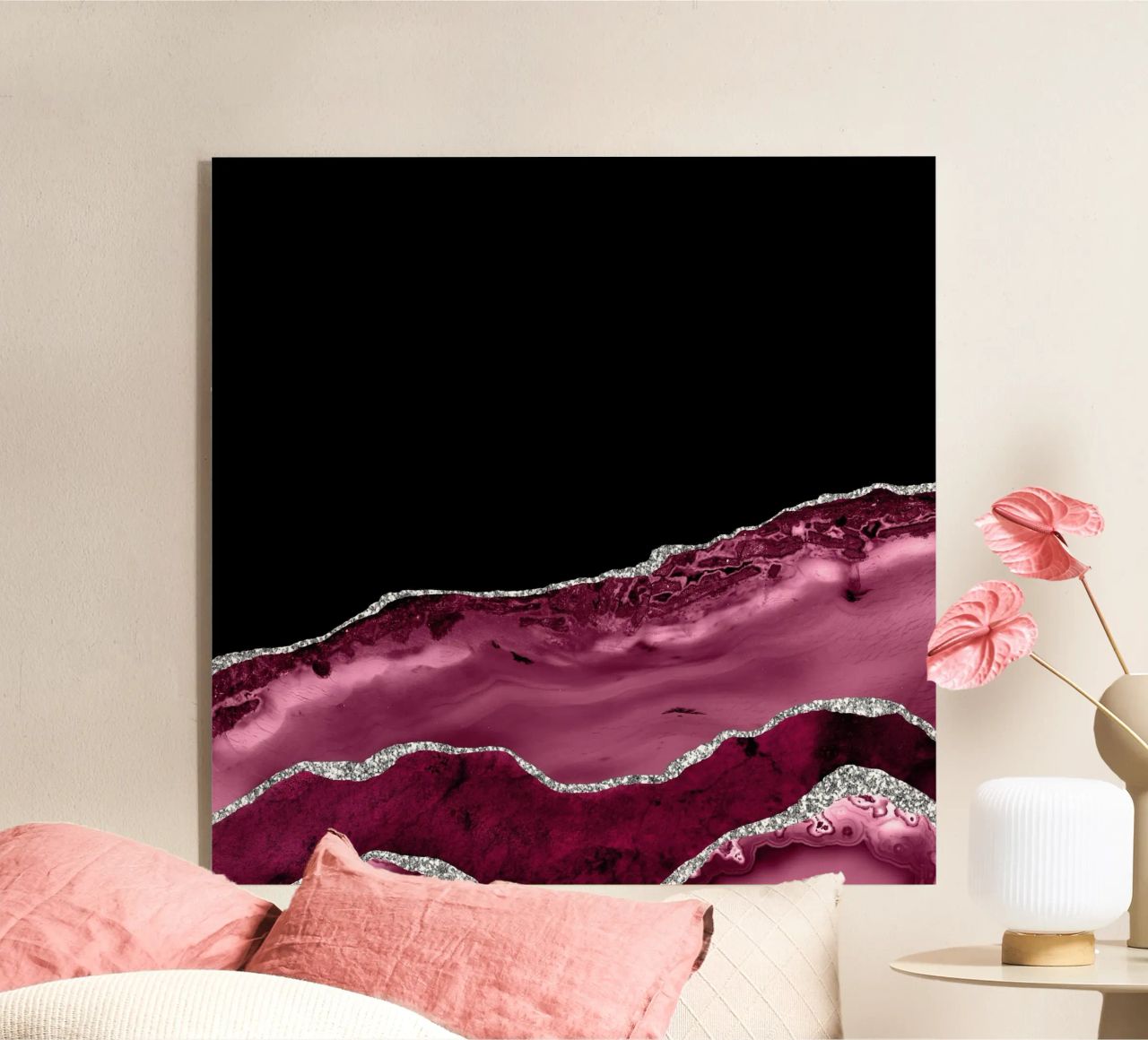 Agata bordeaux e argento Texture 03 plexiglass da Gemstone Textures