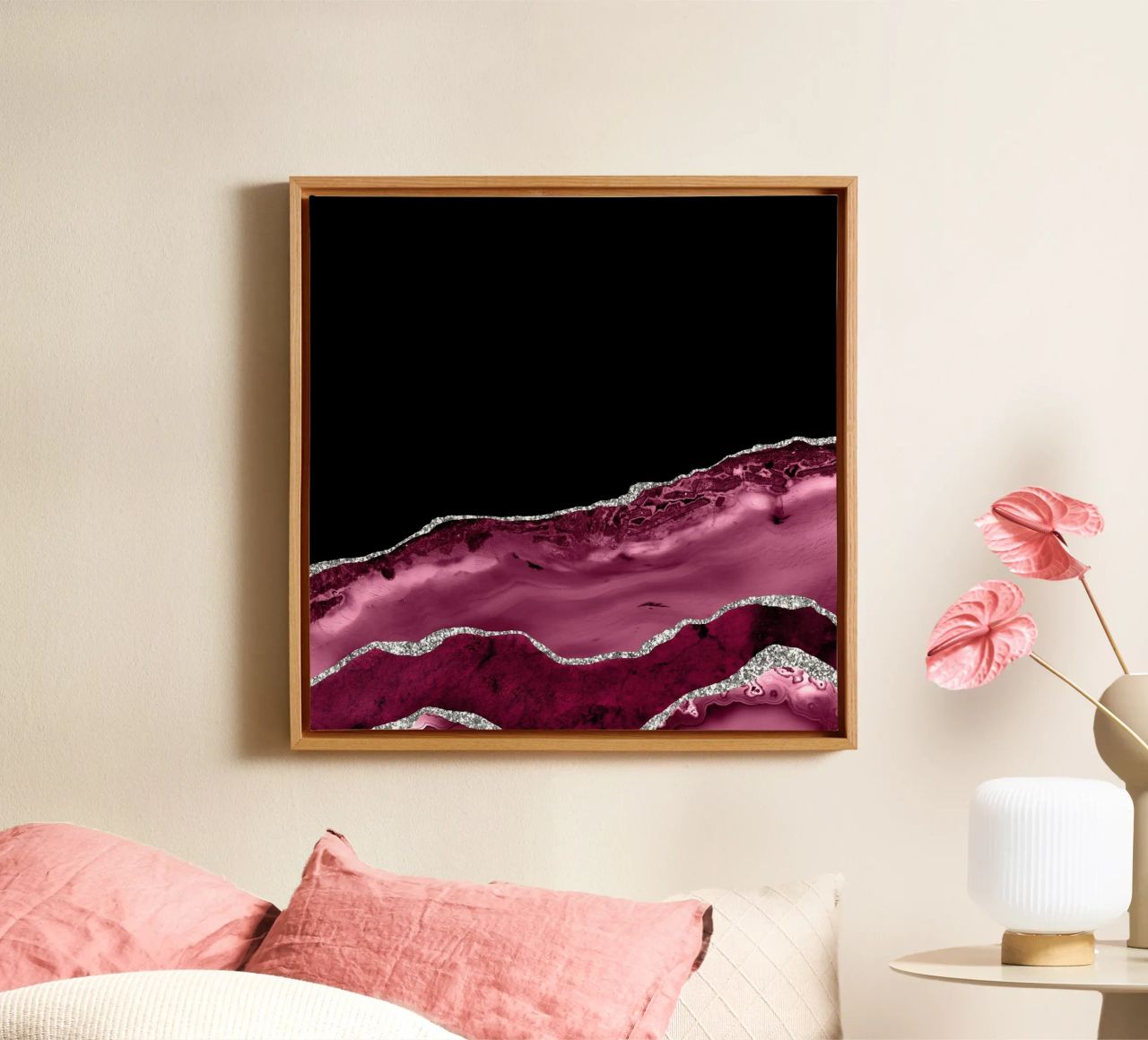 Agata bordeaux e argento Texture 03 tela da Gemstone Textures