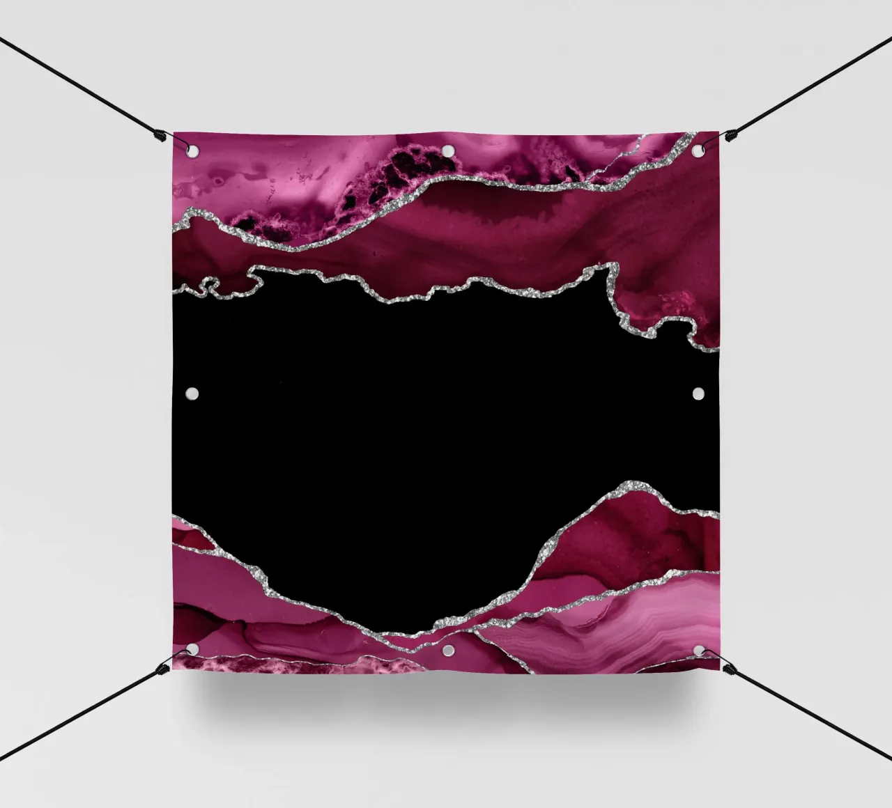 Burgunder & Silber Achat Struktur 04 PVC Plane von Gemstone Textures