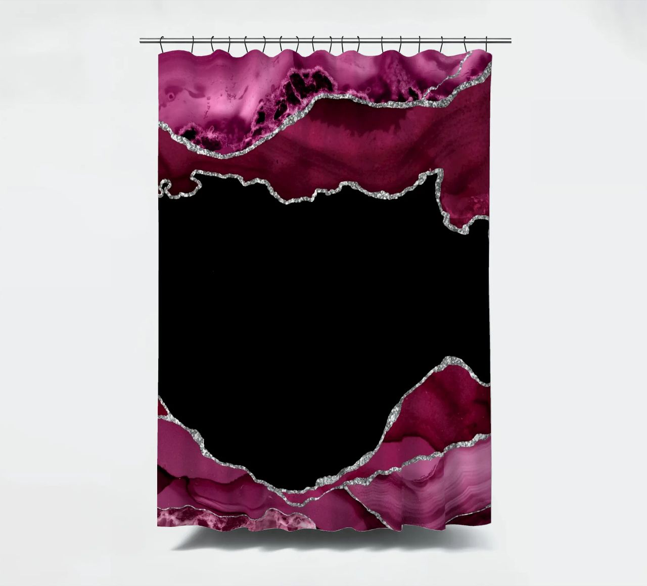 Agata bordeaux e argento Texture 04 tenda da doccia da Gemstone Textures