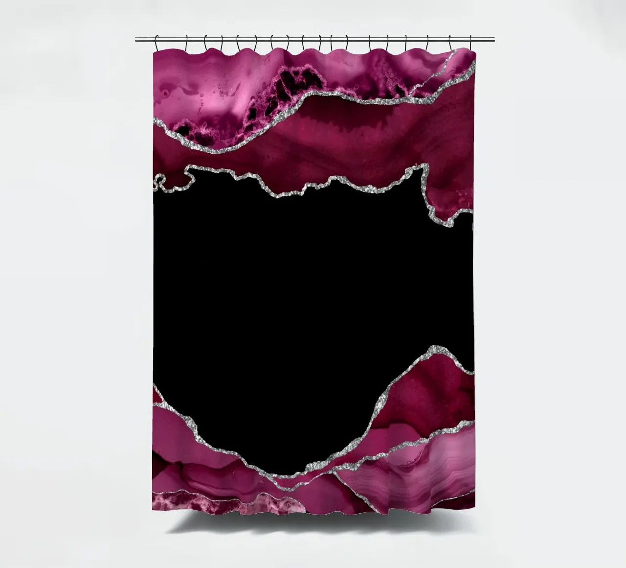 Agata bordeaux e argento Texture 04 tenda da doccia da Gemstone Textures