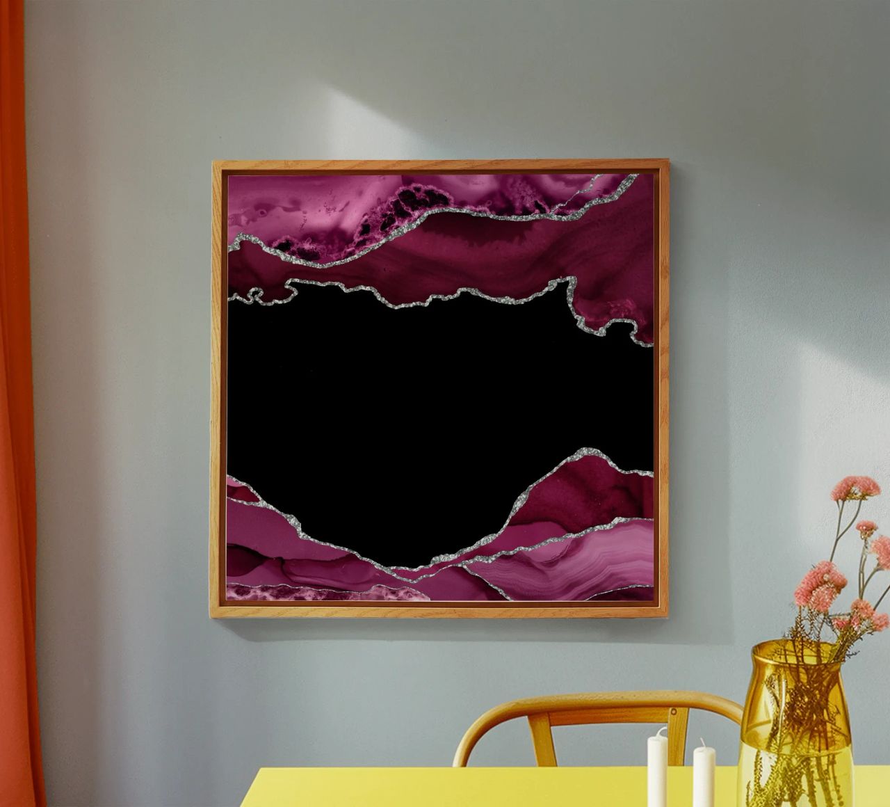 Agata bordeaux e argento Texture 04 plexiglass da Gemstone Textures