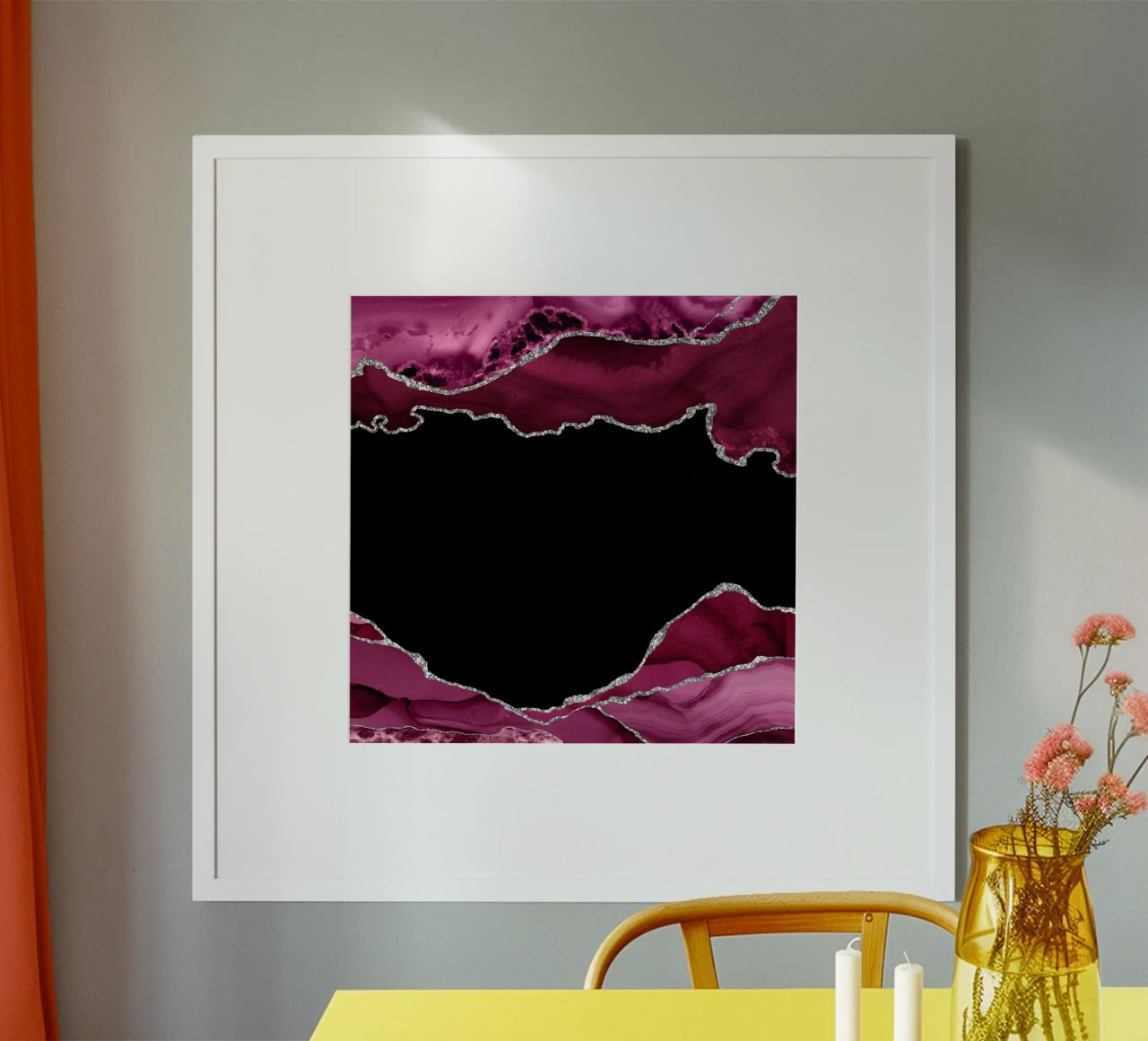 Agata bordeaux e argento Texture 04 poster da Gemstone Textures