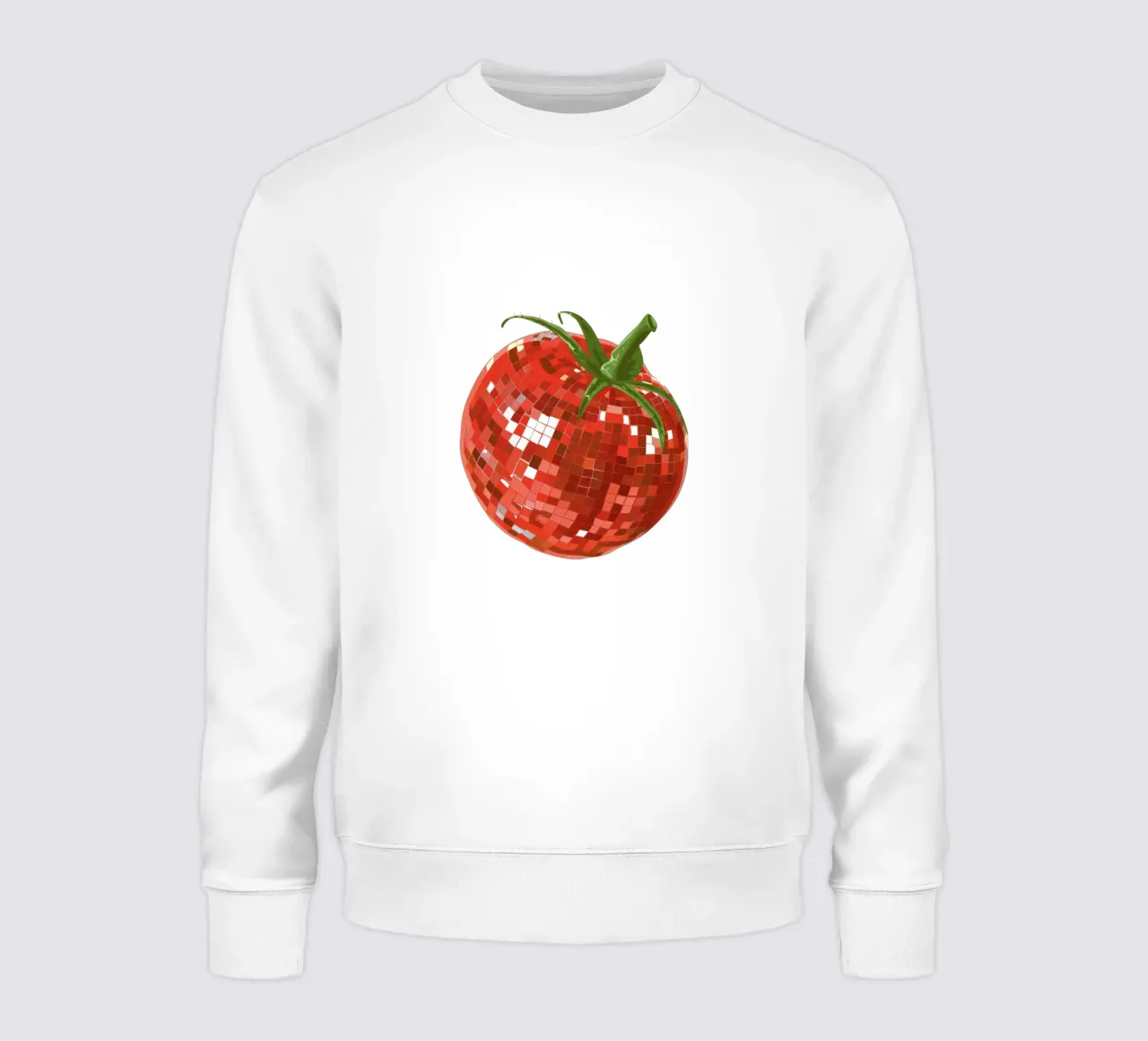 Pomodoro, Disco Ball in bianco felpa da Peaches Art Prints
