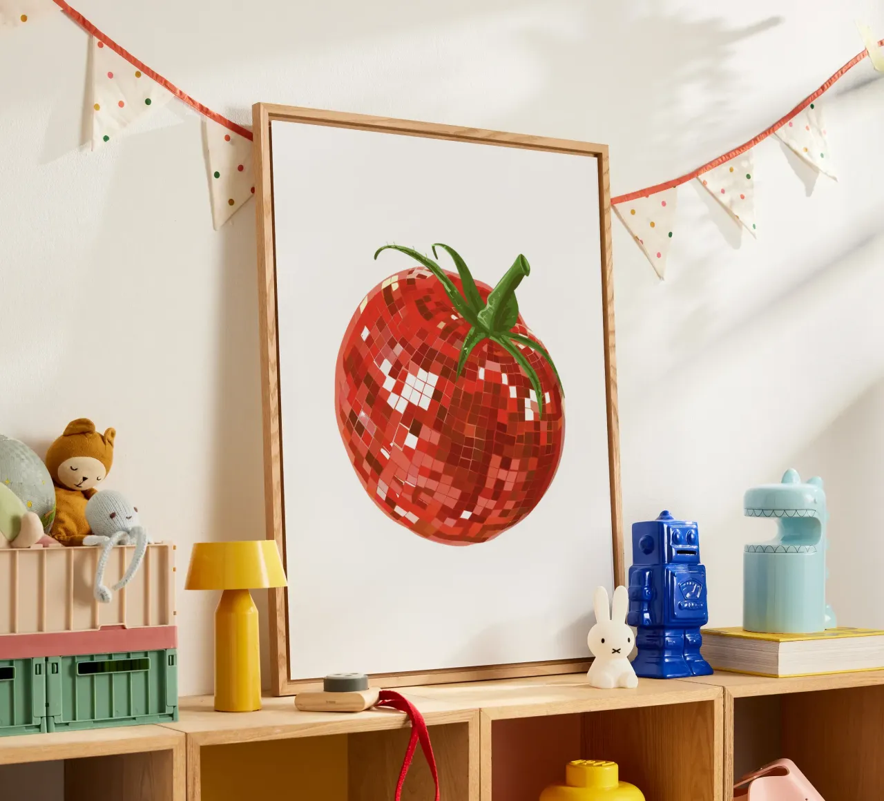 Pomodoro, Disco Ball in bianco plexiglass da Peaches Art Prints