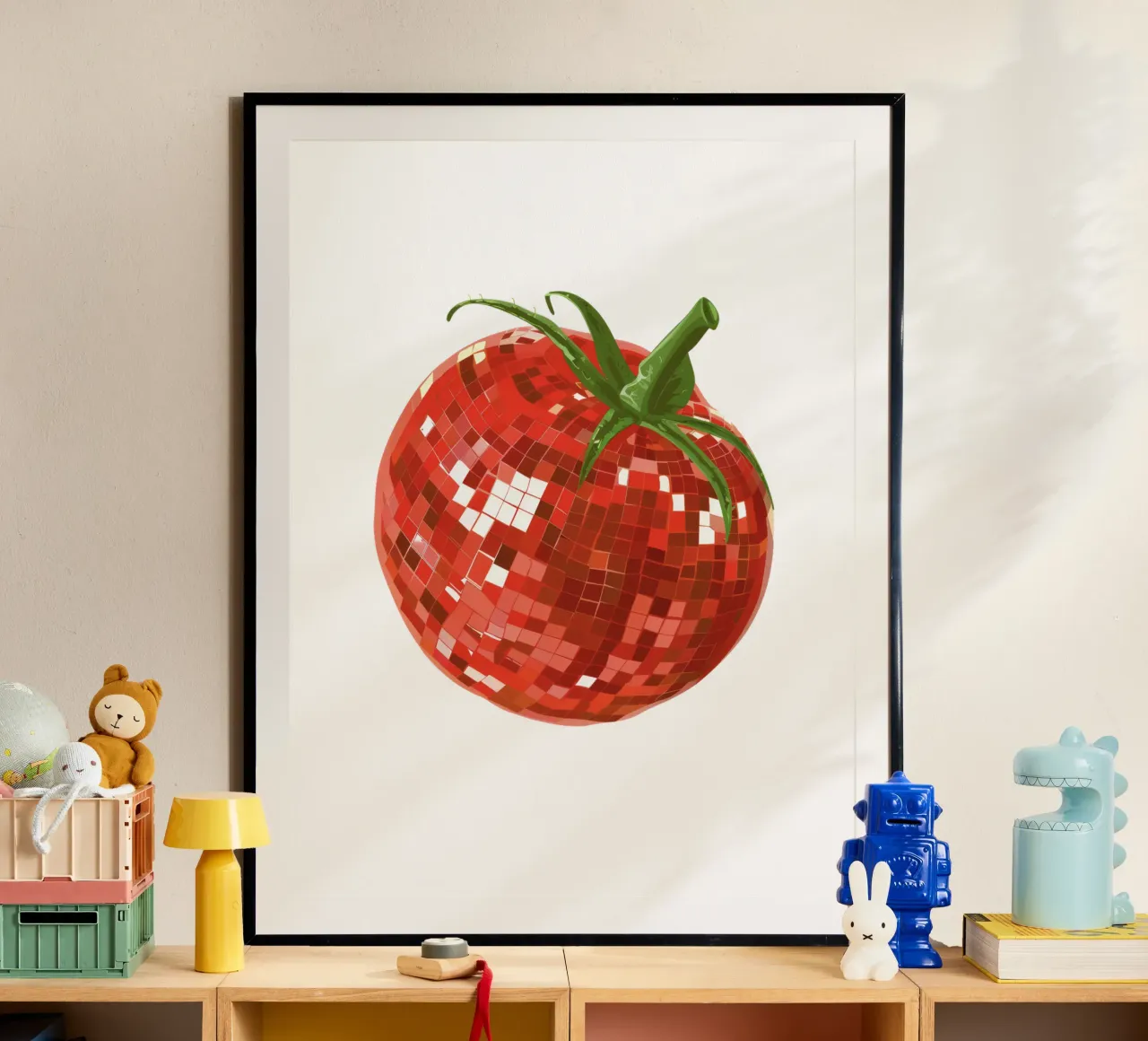 Pomodoro, Disco Ball in bianco carta hahnemühle da Peaches Art Prints