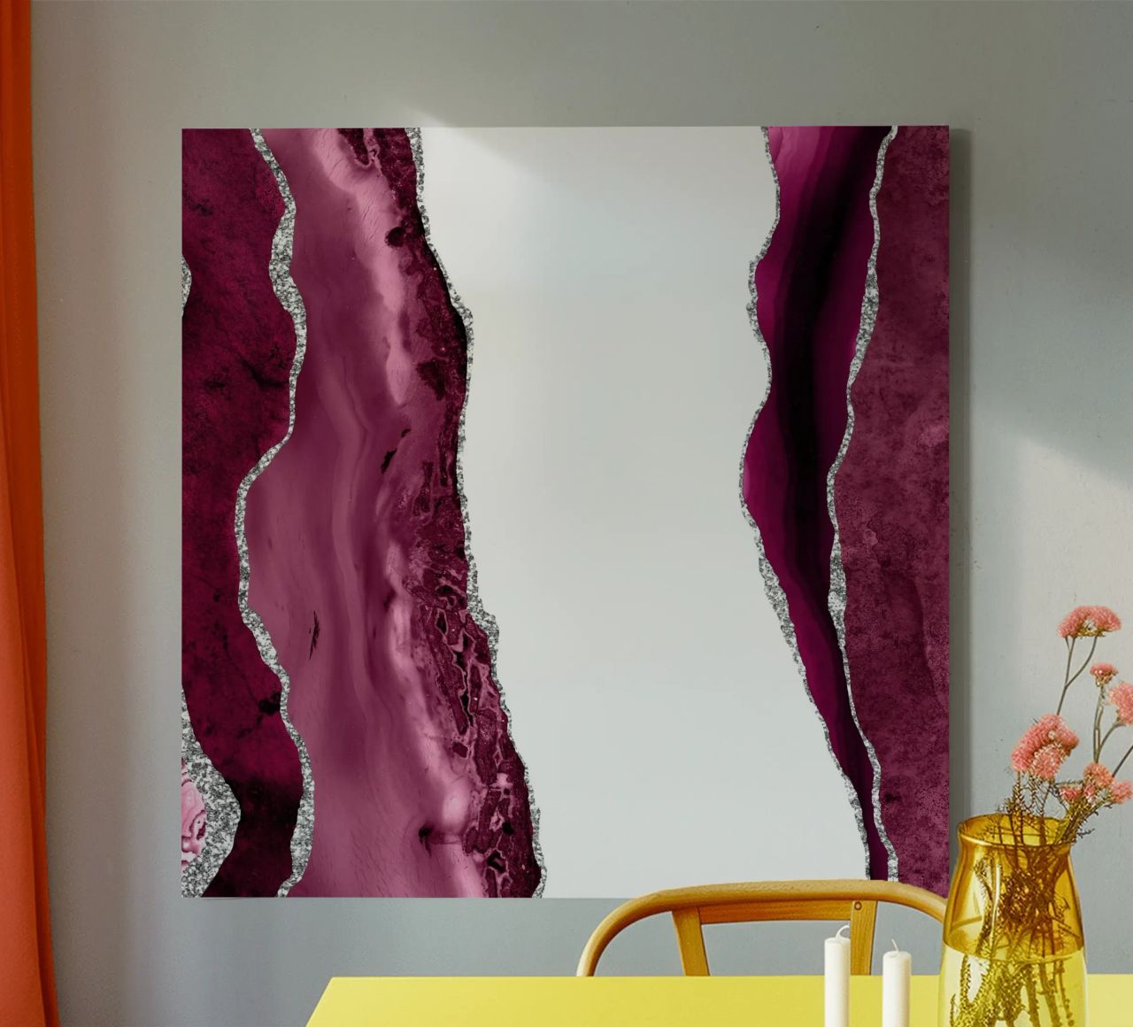 Agata bordeaux e argento Texture 06 tela da Gemstone Textures