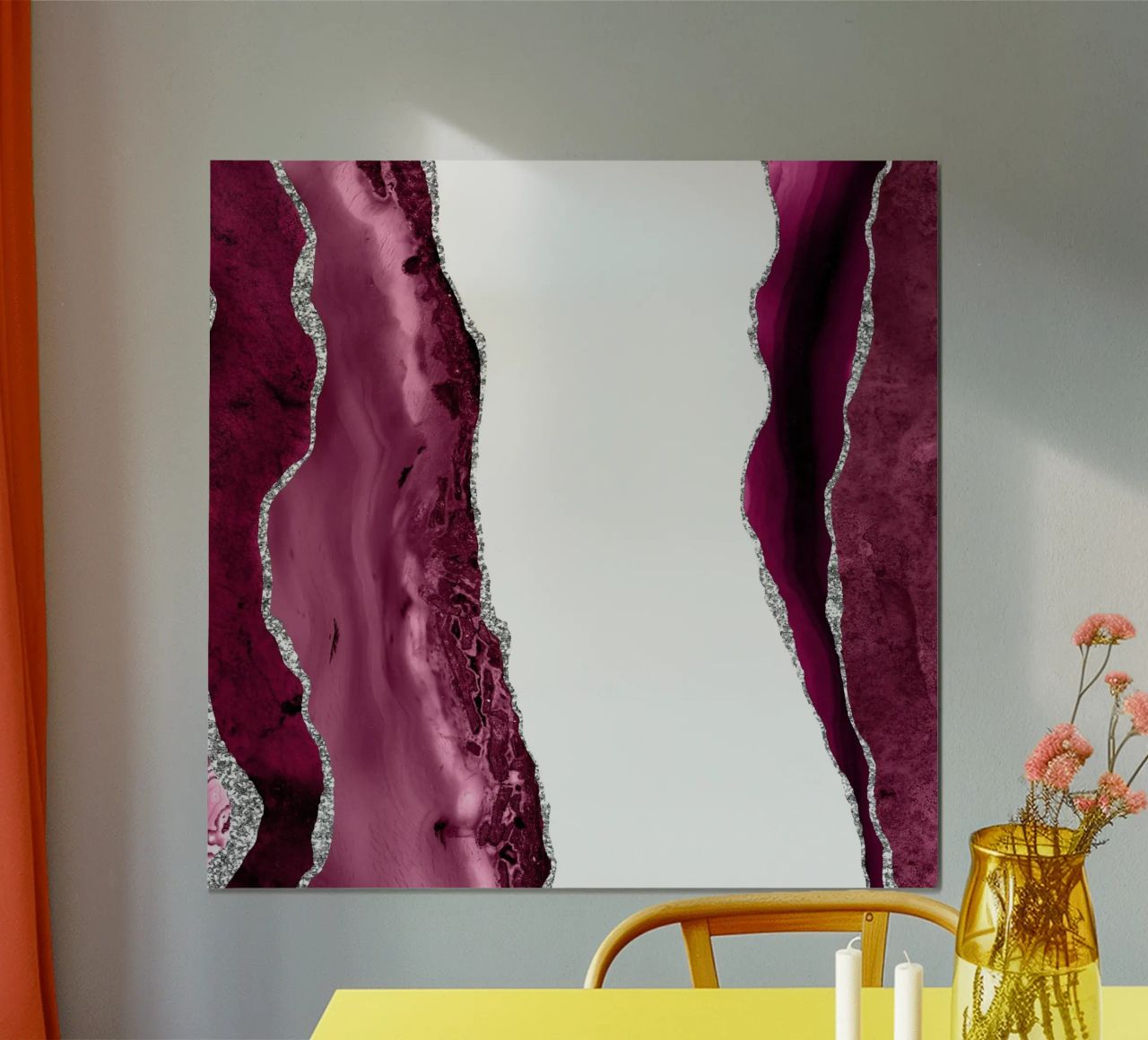 Agata bordeaux e argento Texture 06 poster da Gemstone Textures