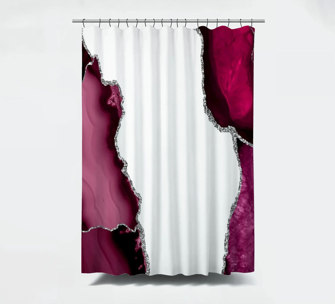 Agata bordeaux e argento Texture 07 tenda da doccia da Gemstone Textures