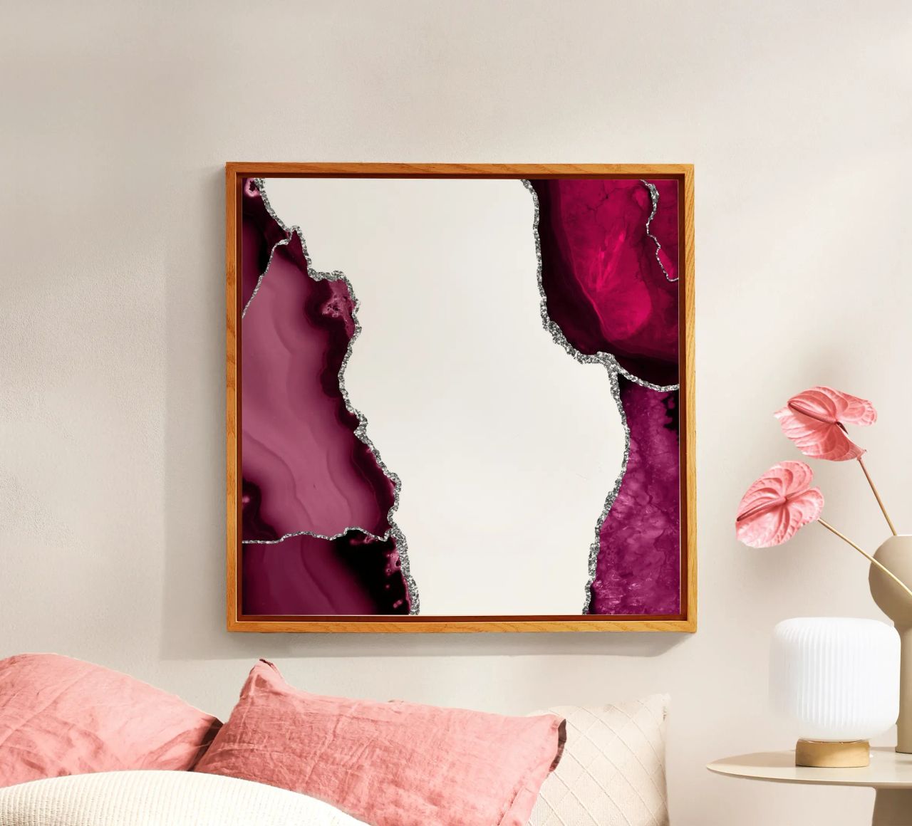 Agata bordeaux e argento Texture 07 plexiglass da Gemstone Textures