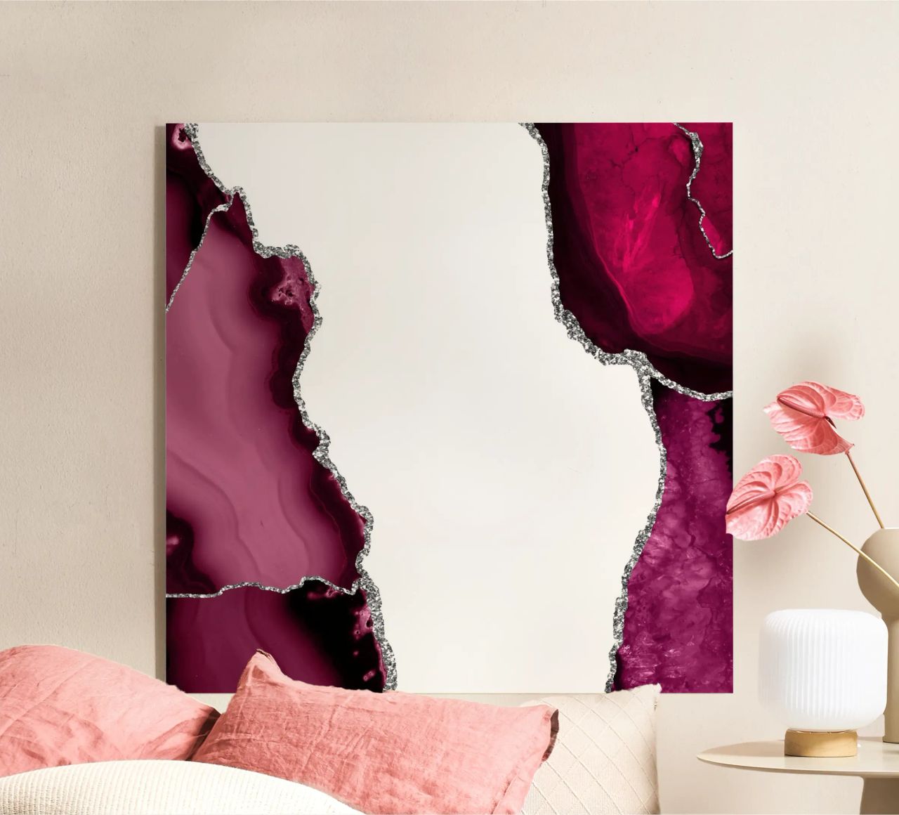 Agata bordeaux e argento Texture 07 plexiglass da Gemstone Textures