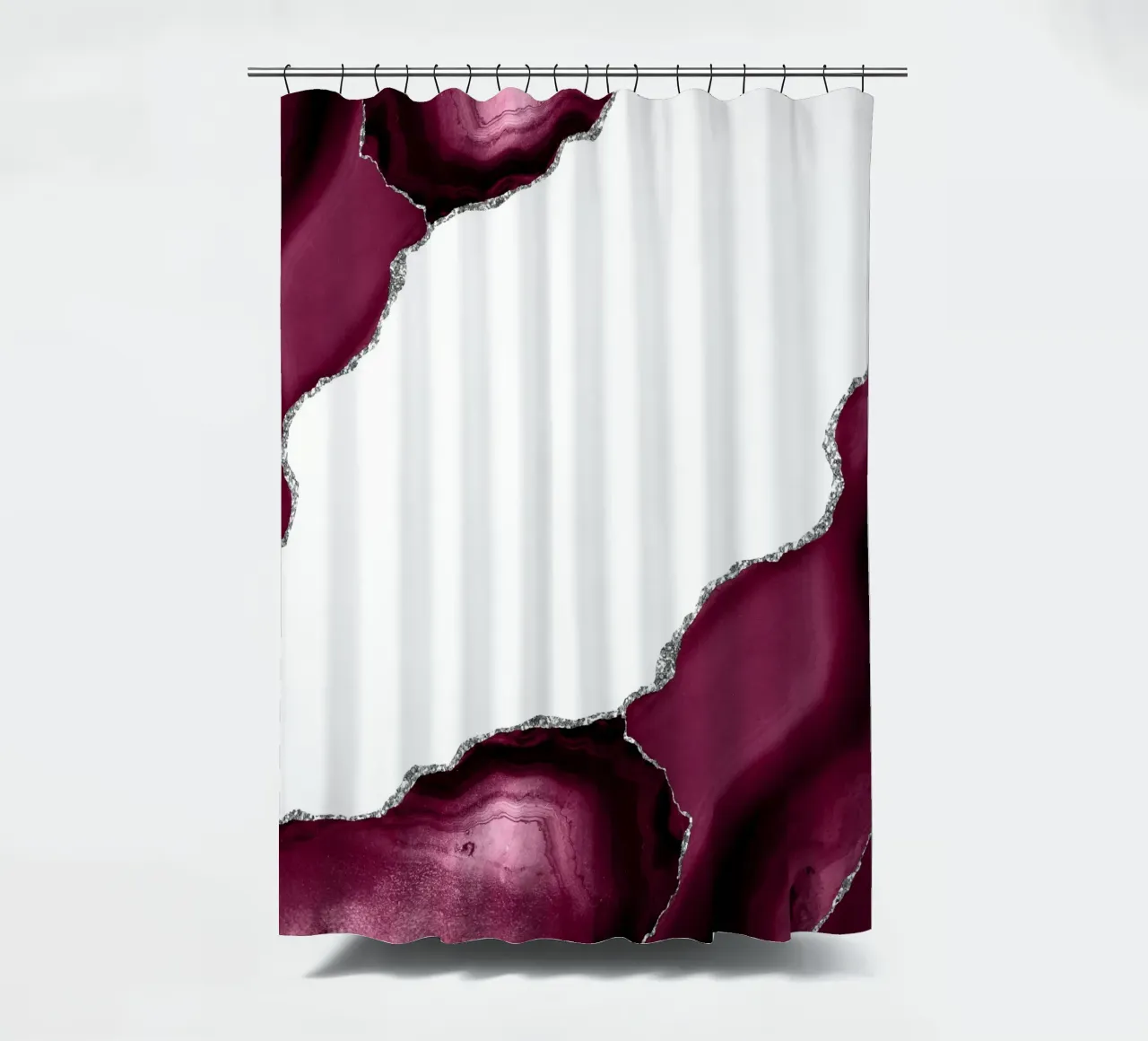 Agata bordeaux e argento Texture 08 tenda da doccia da Gemstone Textures