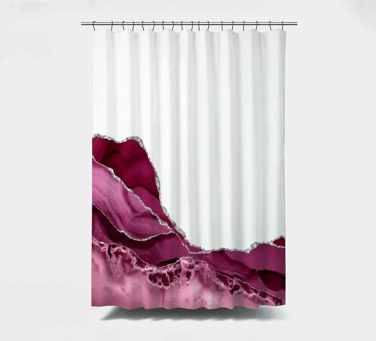 Agata bordeaux e argento Texture 09 tenda da doccia da Gemstone Textures