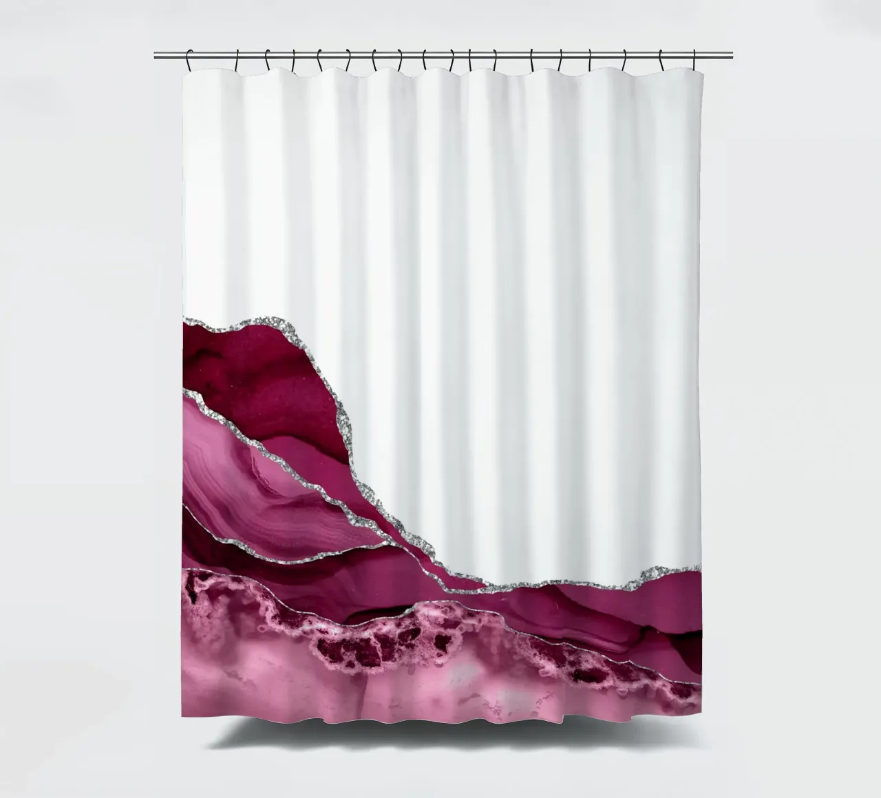 Agata bordeaux e argento Texture 09 tenda da doccia da Gemstone Textures