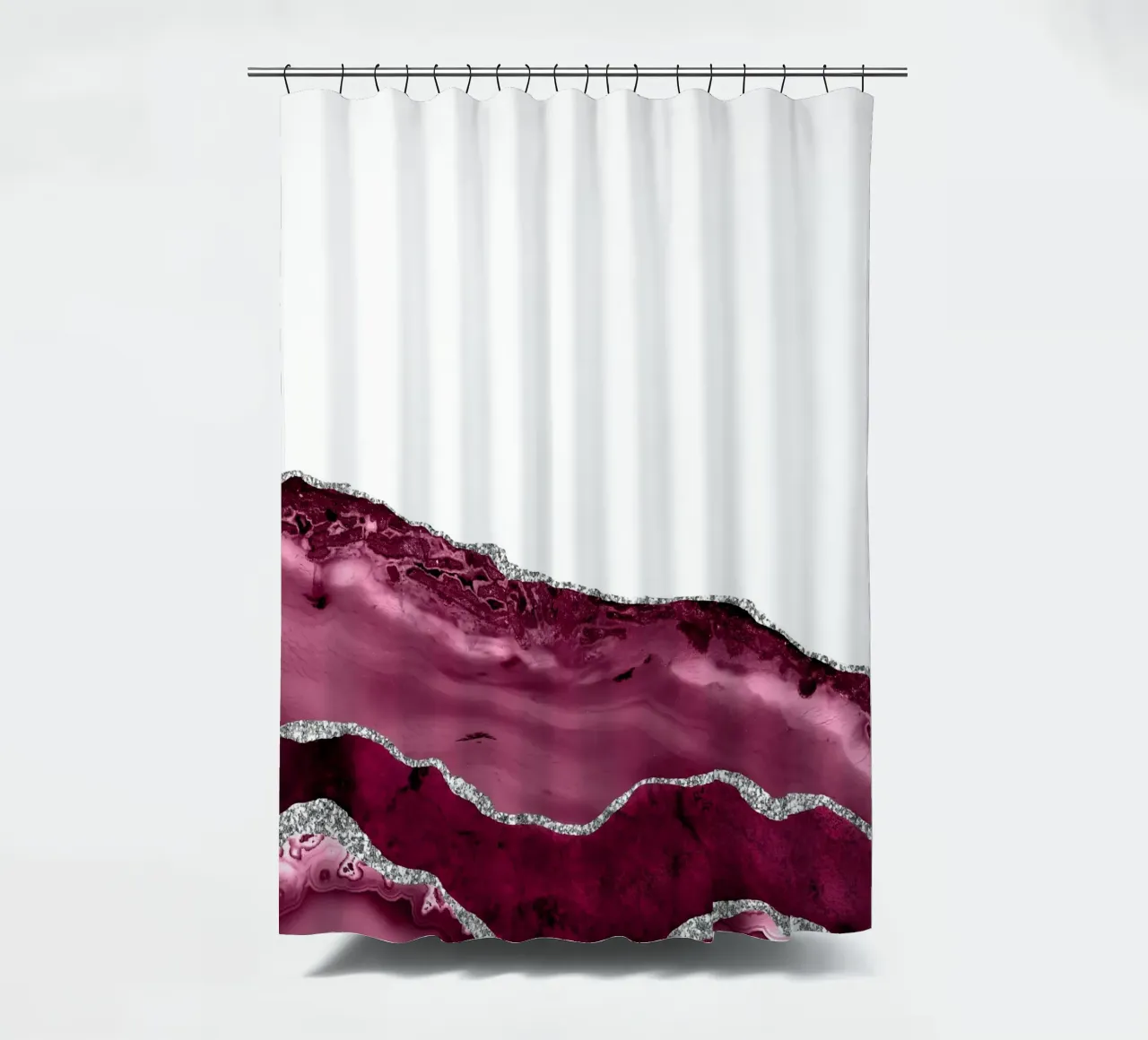 Agata bordeaux e argento Texture 10 tenda da doccia da Gemstone Textures
