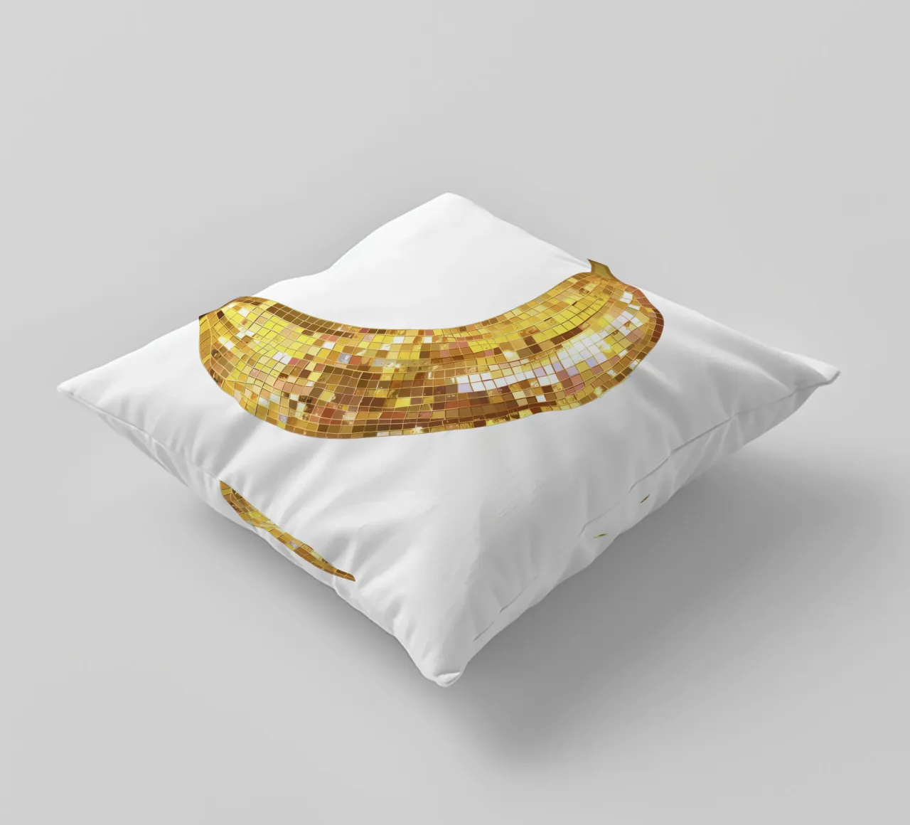 Banana Disco Ball in bianco - Frutta cuscino da Peaches Art Prints
