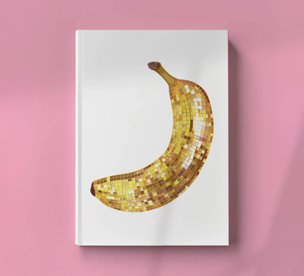 Banana Disco Ball en blanc - Fruits carnet de notes de Peaches Art Prints