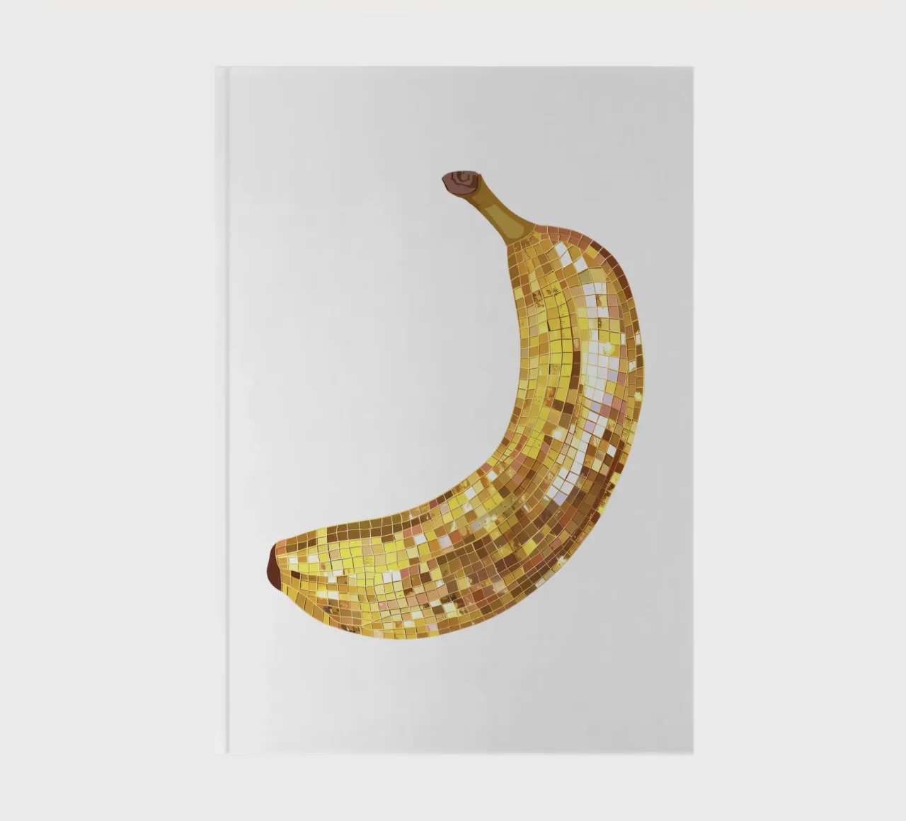 Banana Disco Ball en blanc - Fruits carnet de notes de Peaches Art Prints