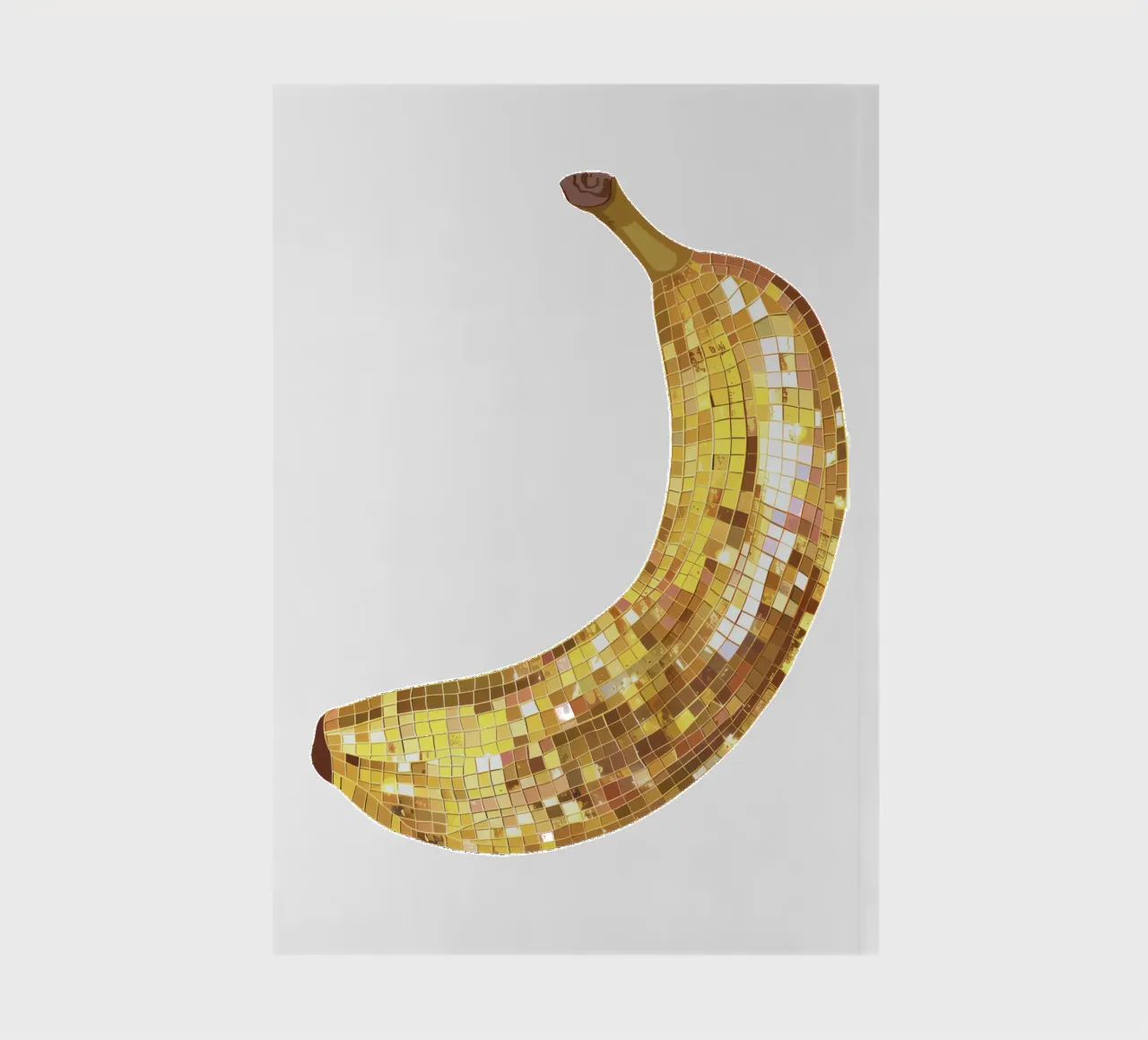 Banana Disco Ball en blanc - Fruits carnet de notes de Peaches Art Prints