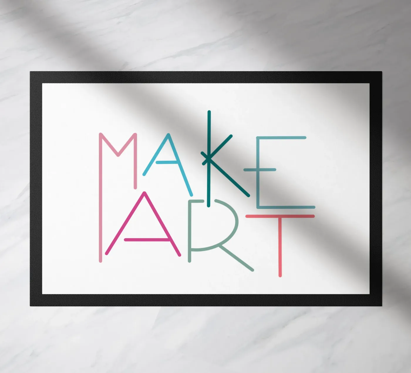 MAKE ART doormat by LIMITED EDITION LETTERS